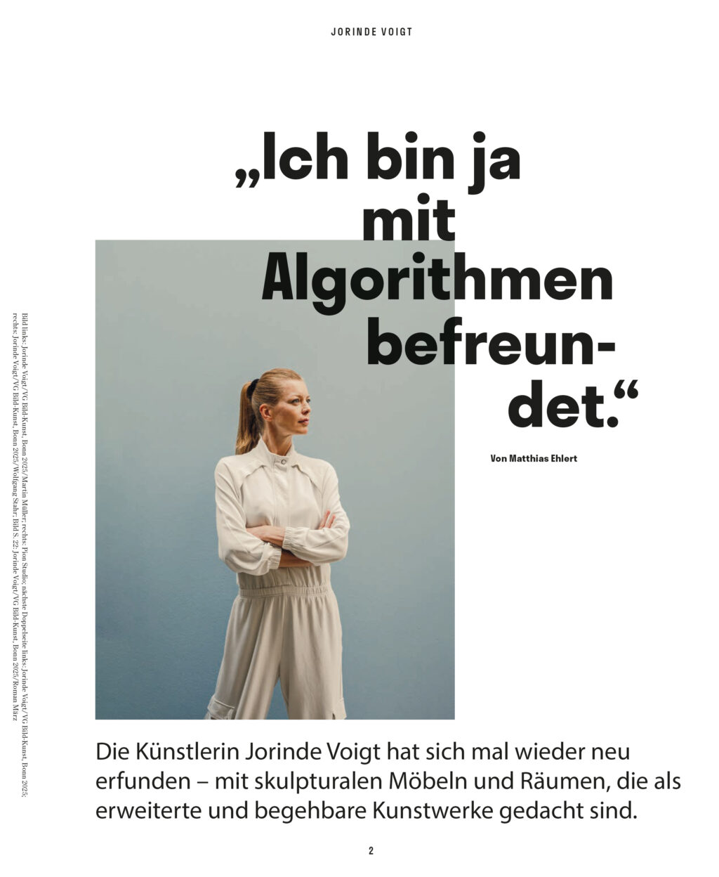 Jorinde Voigt - Kunstplaner 2026 ZEIT Magazine