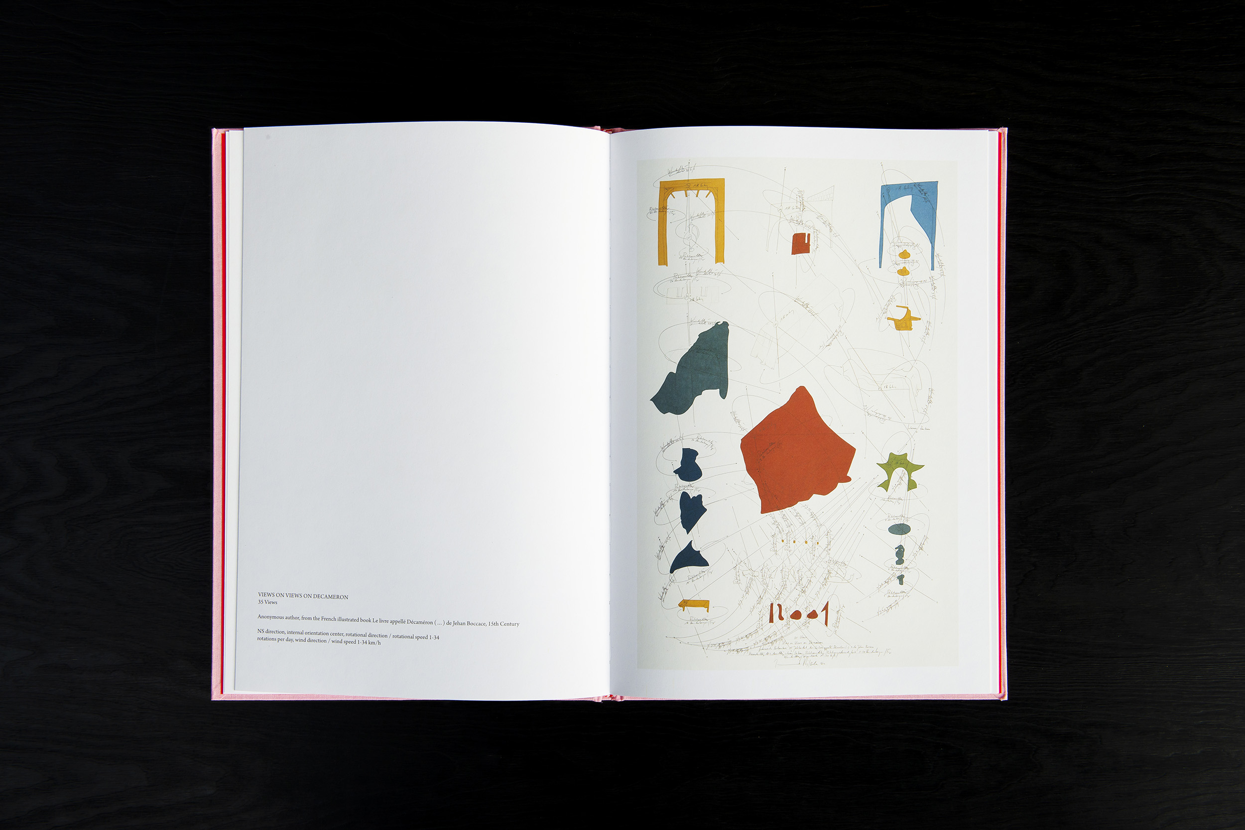 2012 Jorinde Voigt – Views on Views on Decameron, Catalog on the occasion of the same entitled exhibition at Galleria Marie-Laure Fleisch, Rome, Editor: Galleria Marie-Laure Fleisch, Jorinde Voigt, Text: Peter Lang, Language: English, Italian, total pages 40, Publishing: Cura Books, ISBN 978-88-97889-06-9, Price: €35,00. inside 3