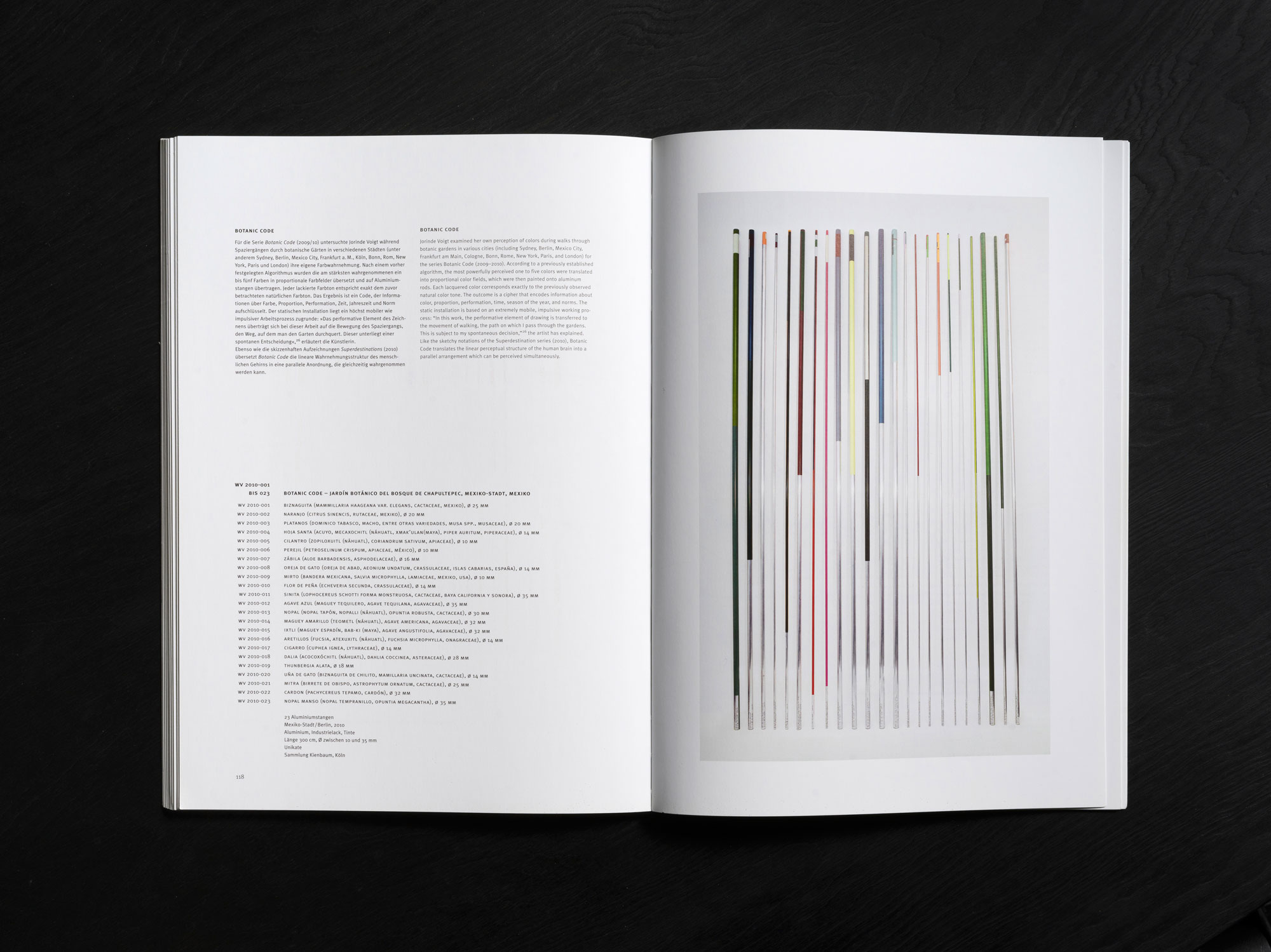 Jorinde Voigt – Nexus, Catalog on the occasion of the exhibition Jorinde Voigt at Von der Heydt Museum, Wuppertal, Editor: Julia Klüser, Text: Andreas Schalhorn, Lisa Sintermann, Language: English, German, total pages: 144, Publishing: Hatje Cantz, ISBN: 978-3-7757-2823-2, Price: €35,00