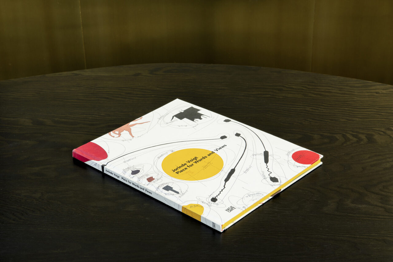 2012 Jorinde Voigt – Piece for Words and Views, Catalog on the occasion of the same entitled exhibition at David Nolan Gallery, New York, Editor: David Nolan, Text: John Yau, Jorinde Voigt, Language: English, German, total pages: 80, Publishing: Hatje Cantz, ISBN 978-3-7757-3473-8, Price: €39,80. cover