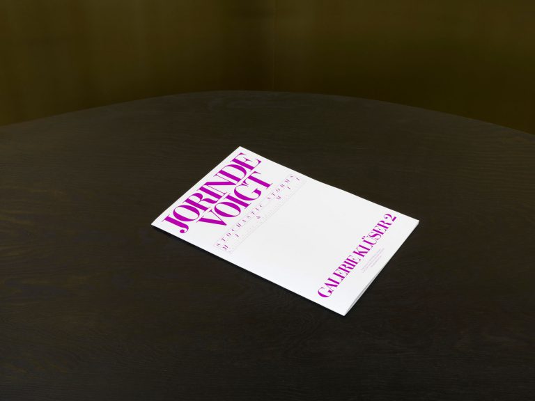 Jorinde Voigt - Stochastic Storms, Catalog on the occasion of same entitled exhibition at Galerie Klüser, Munich, Editor: Galerie Klüser, Text: Jorinde Voigt, Language: English, total pages: 8, booklet, Publishing: Galerie Klüser, ISBN: -, Price: €15,00