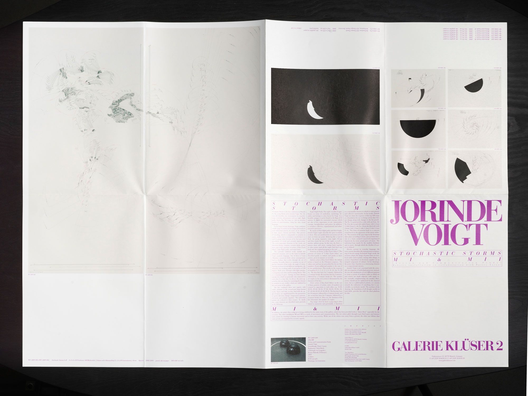 Jorinde Voigt - Stochastic Storms, Catalog on the occasion of same entitled exhibition at Galerie Klüser, Munich, Editor: Galerie Klüser, Text: Jorinde Voigt, Language: English, total pages: 8, booklet, Publishing: Galerie Klüser, ISBN: -, Price: €15,00