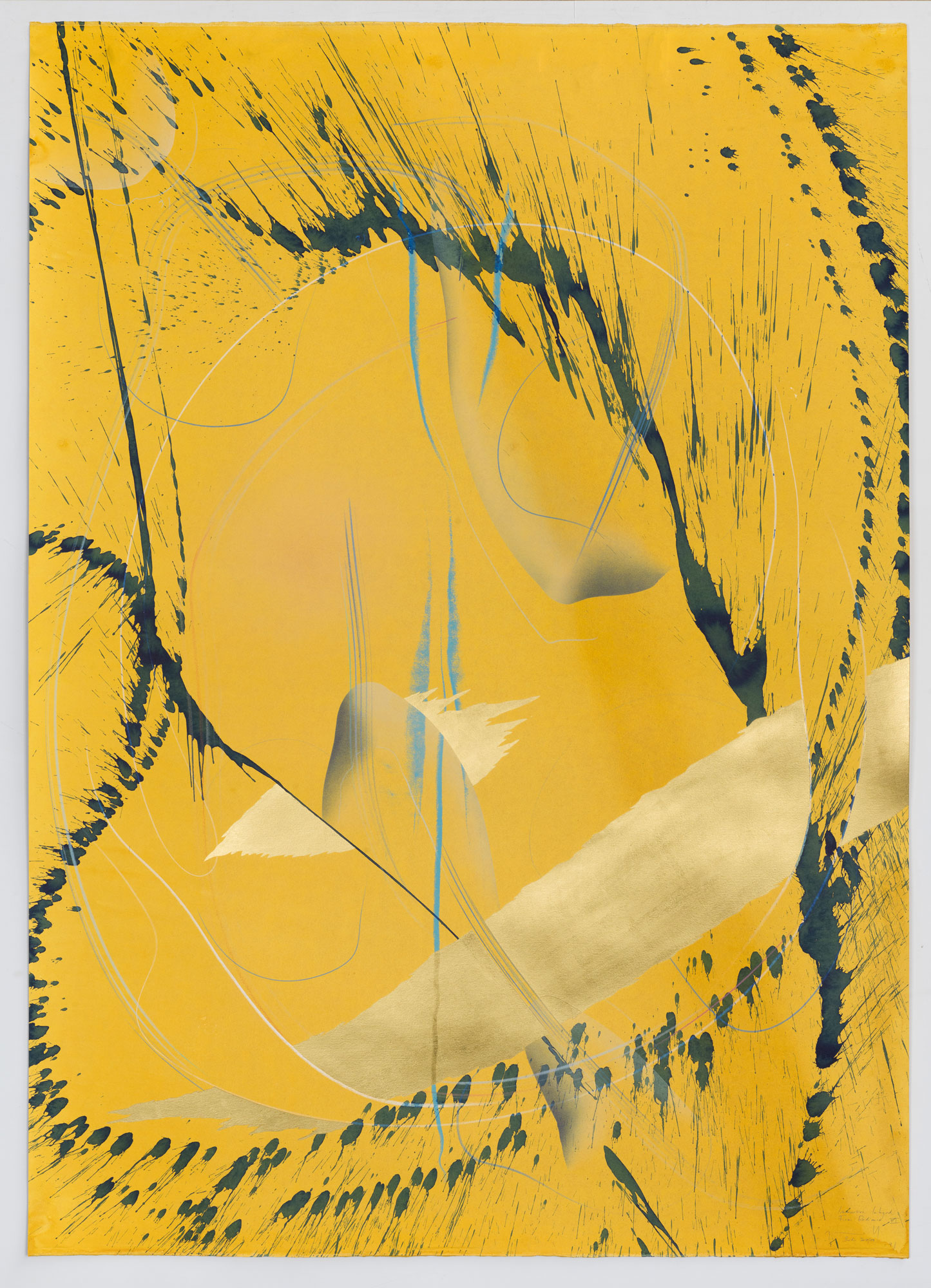 WV 2019-006 Immersive Integral Firm Radiance VI Jorinde Voigt Berlin 2018/19 140,0 x 99,6 cm India ink, gold leaf, pastel, oil chalks, graphite on paper unique work signed