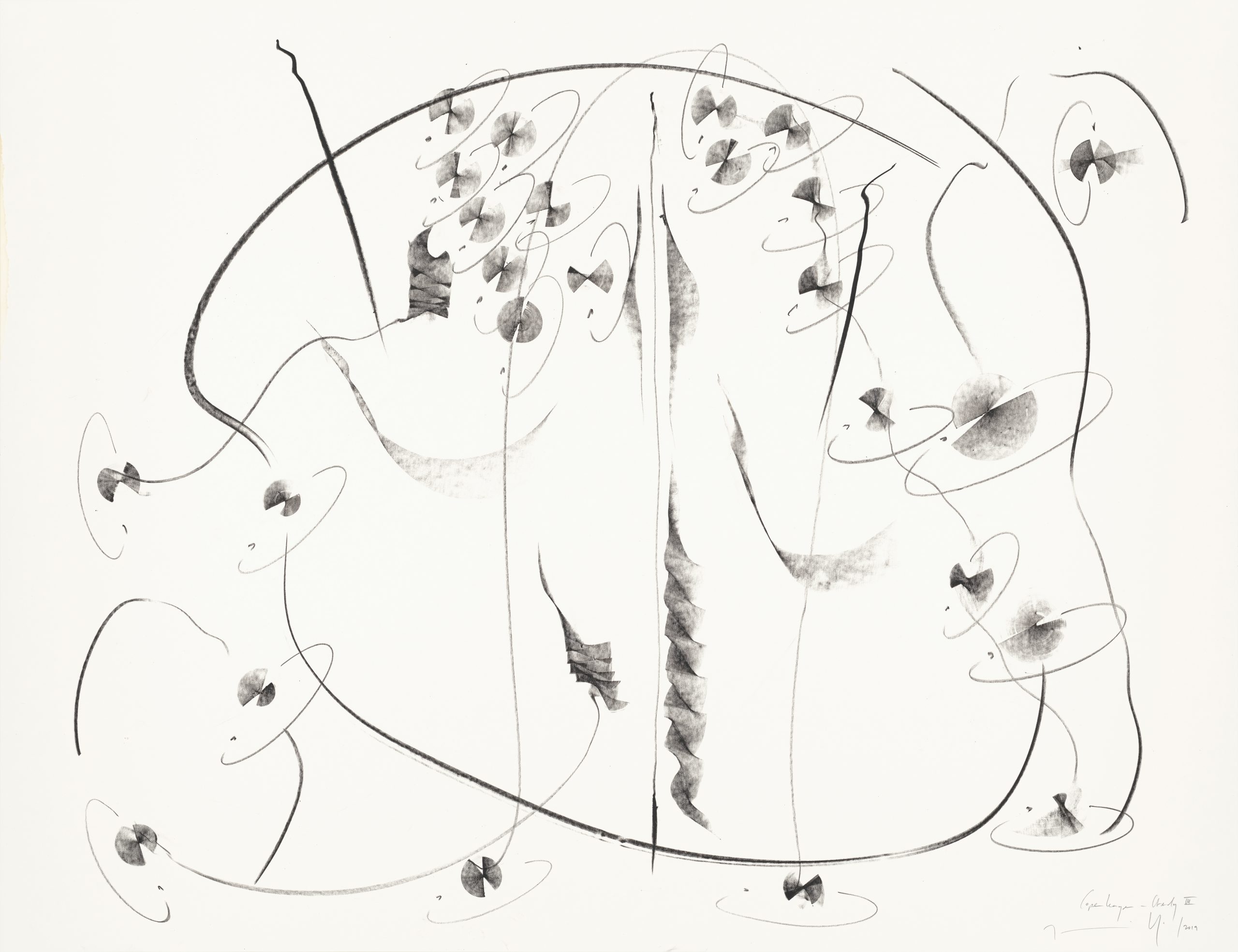 WV 2019-029 Copenhagen-Study III Jorinde Voigt Berlin 2019 59,9 x 77,9 cm Lithographic chalk, graphite on paper unique work signed